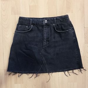 BDG black denim skirt